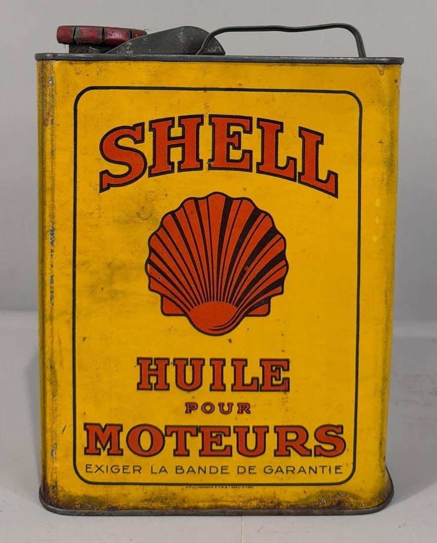 Shell Huiles Pour Moteurs One Liter? Metal Can (1 of 4)