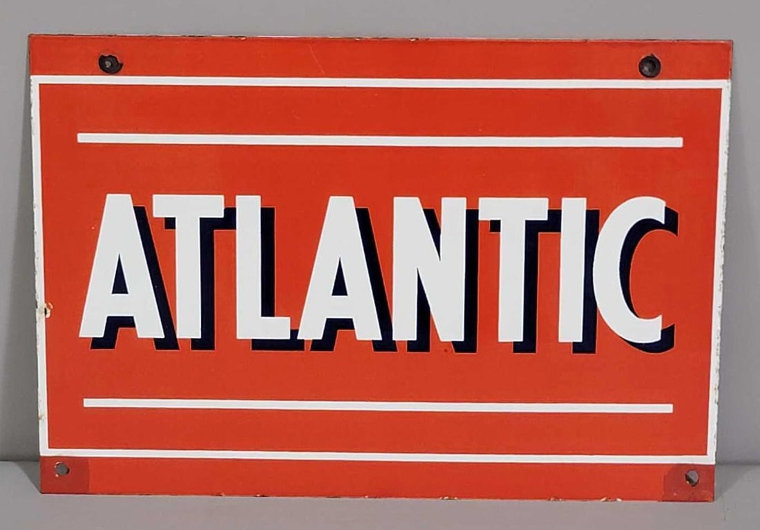 Atlantic Porcelain Pump Sign (TAC) (1 of 3)