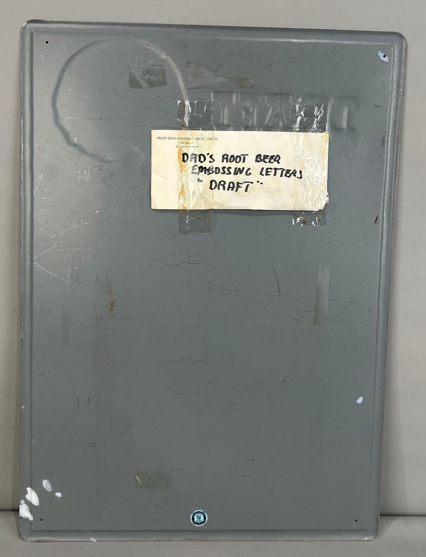 Dad's Root Beer Self-Framed Embossed Tin Menu Board - 2