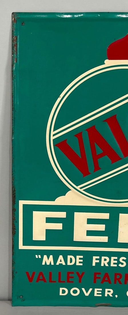 Valco Feeds Self-Framed Embossed Tin Sign - 2