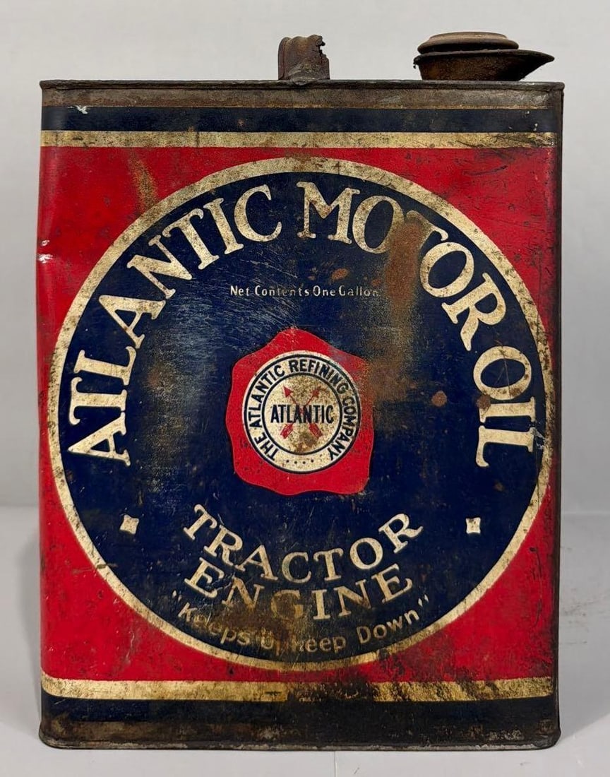 Tractor Motor Oil Tractor Engine One Gallon Metal Can (1 of 3)