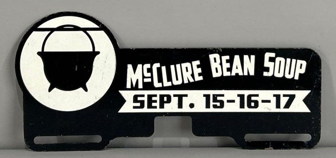 McClure Bean Soap Metal License Plate Attachment: rated 9, 4.5"x10", light wear