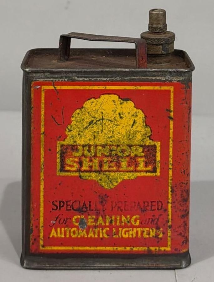 Junior Shell Lighter Fluid Metal Can (1 of 3)