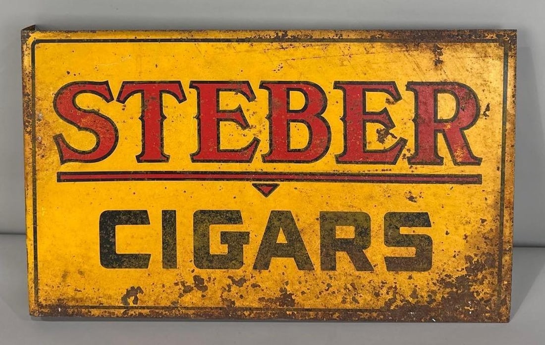 Steber Cigars Painted Metal Flange Sign (1 of 5)