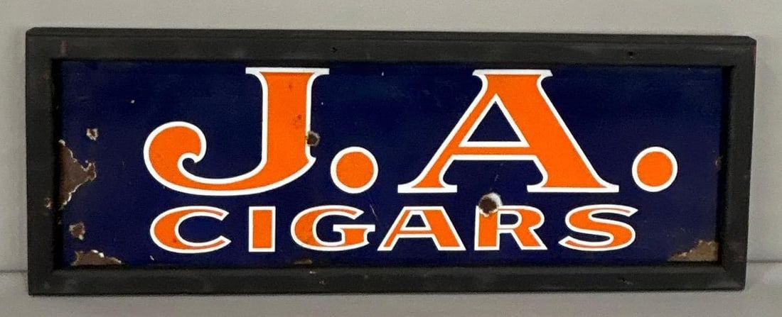 J.A. Cigars Single-Sided Porcelain Sign (1 of 5)