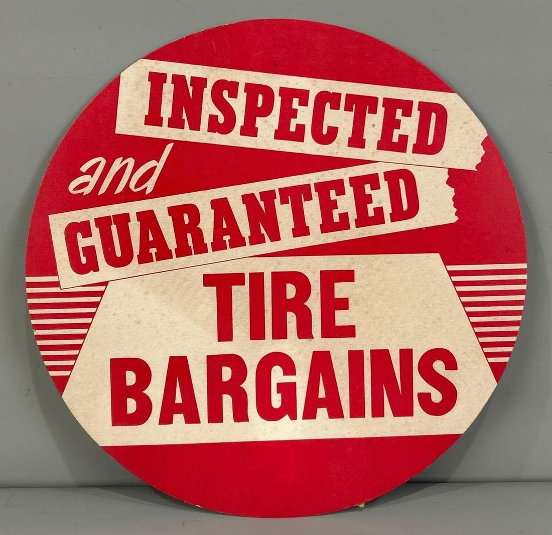 (Firestone) Tire Bargains Cardboard Tire Insert Sign (TAC) (1 of 3)