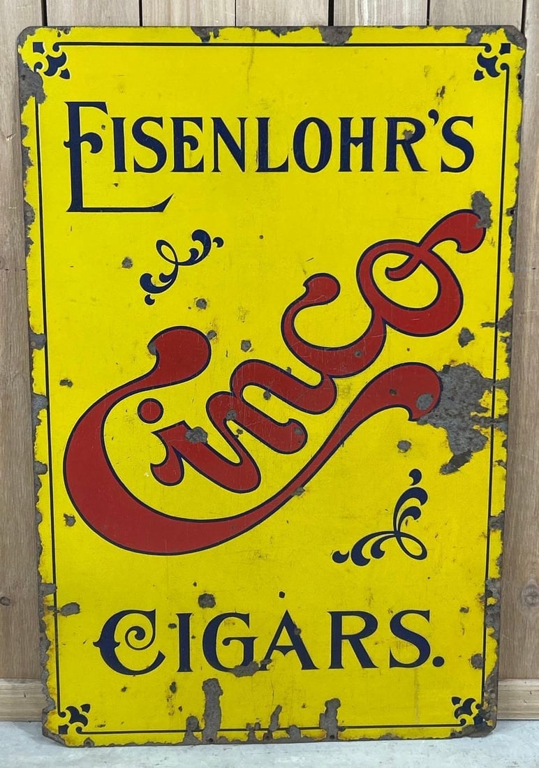 Eiselohr's Cinco Cigars Porcelain Sign (TAC) (1 of 5)