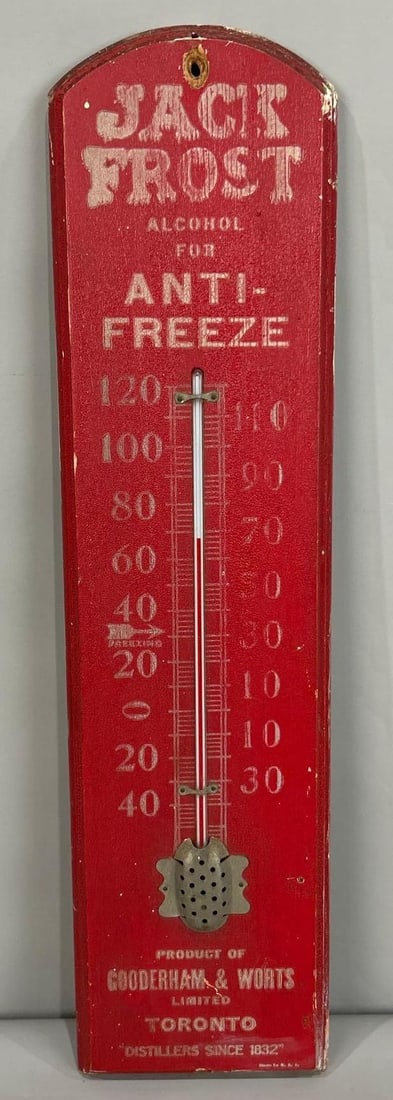Jack Frost Anti-Freeze Wood Thermometer (TAC) (1 of 3)