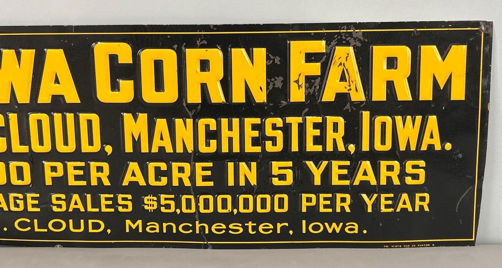 Farm Embossed Tin Tacker Sign - 3