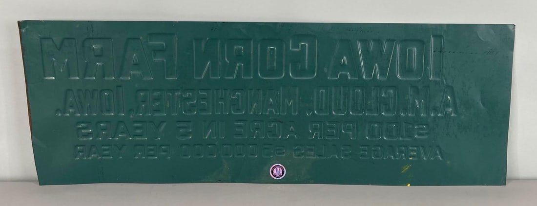 Farm Embossed Tin Tacker Sign - 4