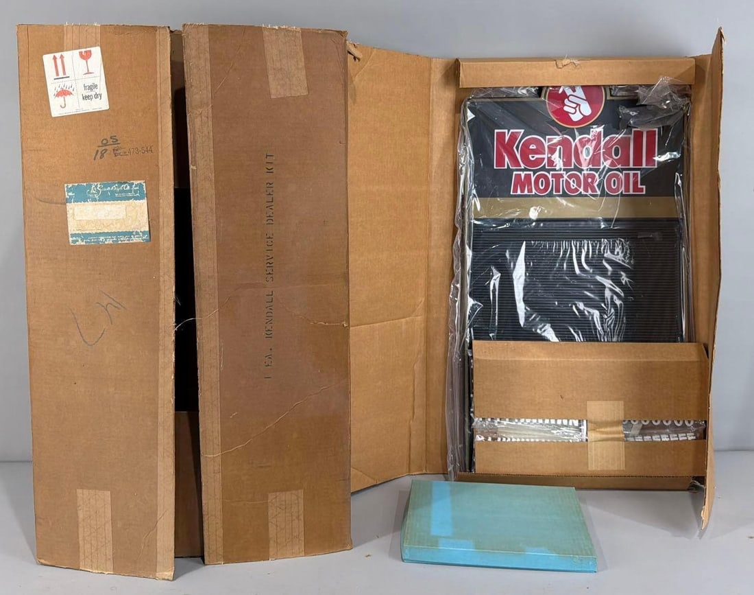 Kendall Motor Oil w/Logo Plastic Menu NOS: NOS NIB, 35"x19", still in plastic bag, appears to be complete.