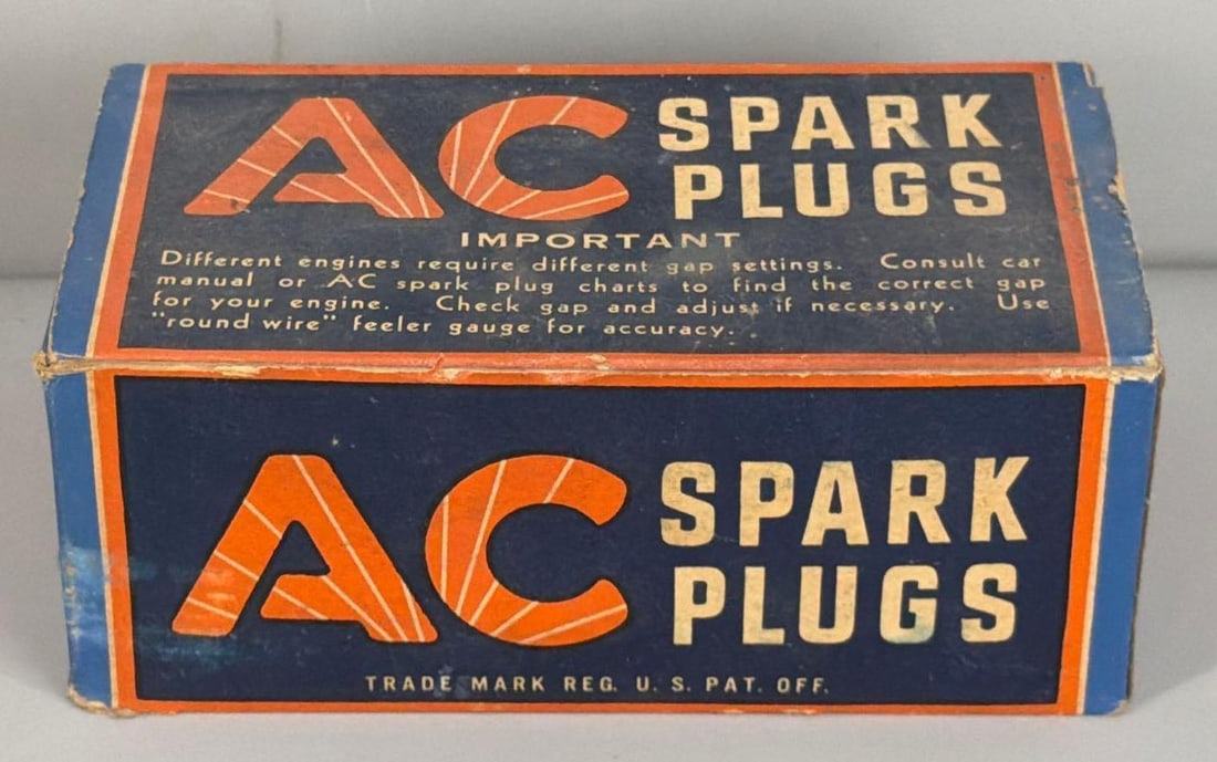 Box of Ten AC Spark Plugs: in good condition.