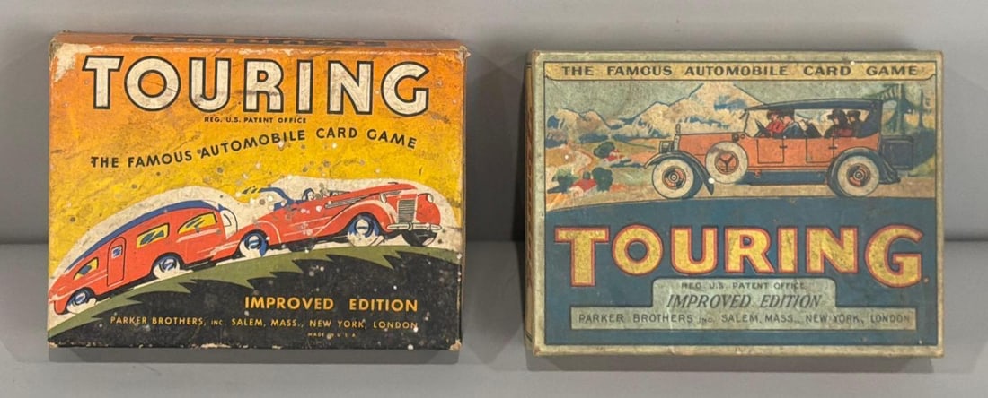 2-Touring Card Game Boxes: Show some wear from age and use