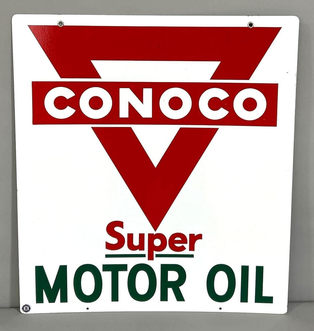 Conoco Super Motor Oil Porcelain Sign (TAC) (1 of 7)