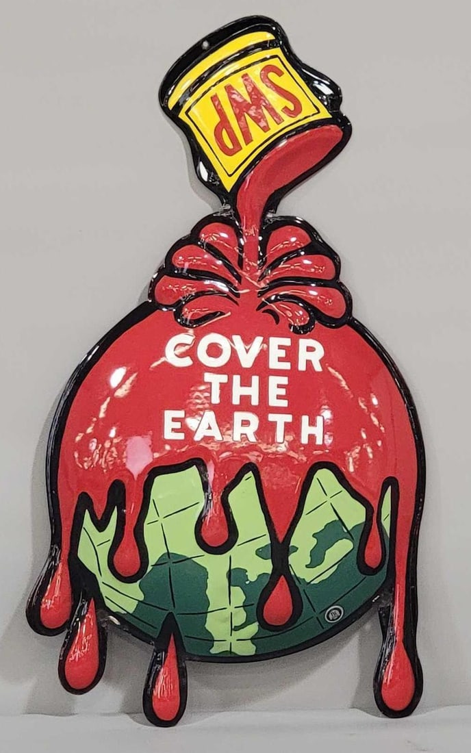 Sherwin Williams "Cover the Earth" Porcelain Sign (TAC) (1 of 5)