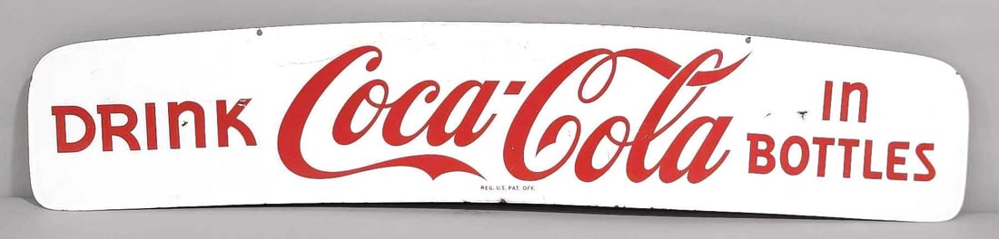 Drink Coca-Cola in Bottle Porcelain Truck Valance Porcelain Sign (TAC) (1 of 5)
