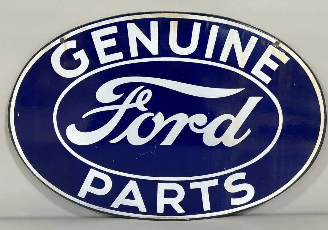 Genuine Ford Parts Oval Porcelain Sign (TAC) (1 of 7)