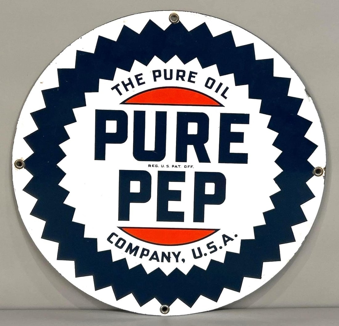 Pure Pep 15" Single-Sided Porcelain Sign (1 of 5)