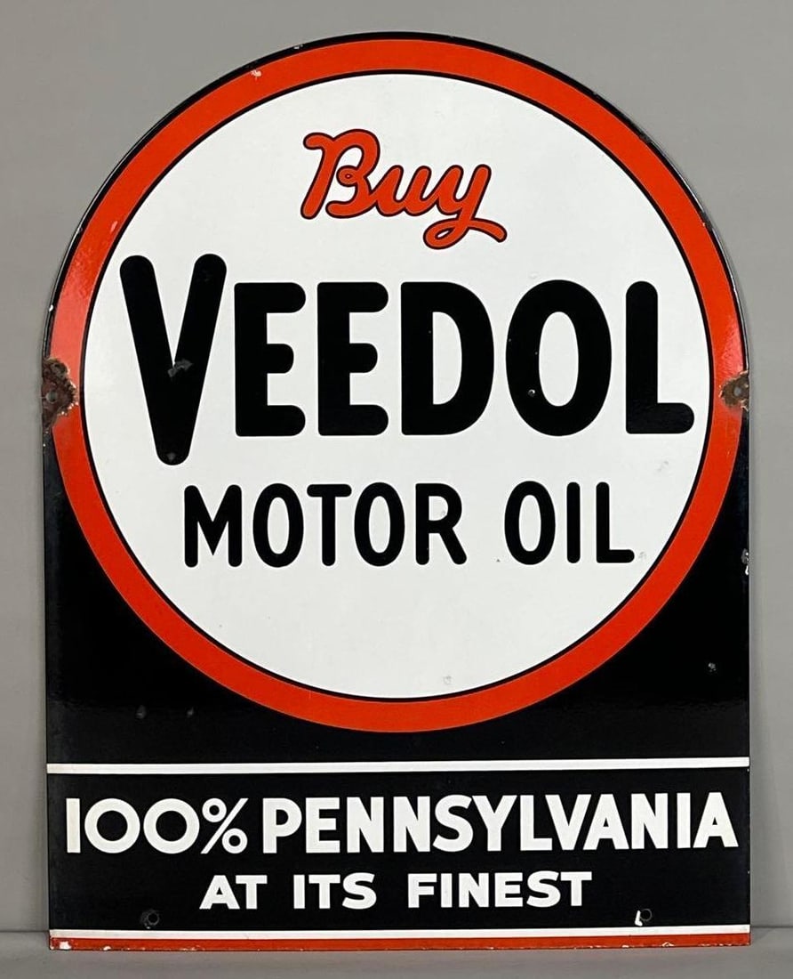Buy Veedol Motor Oil Double-Sided Porcelain Sign (1 of 4)