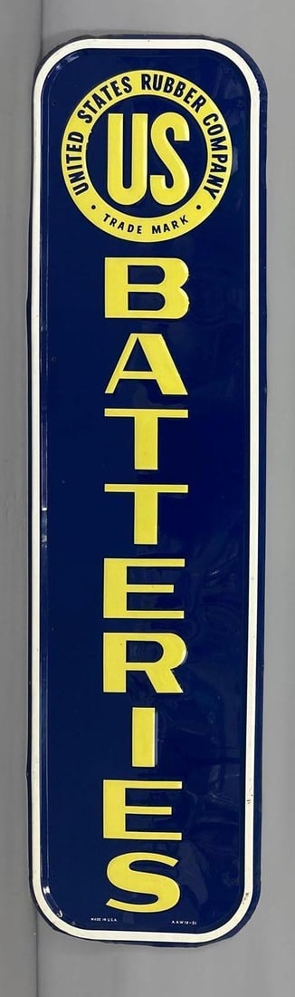 US Rubber Co. Batteries Metal Sign (TAC) (1 of 5)