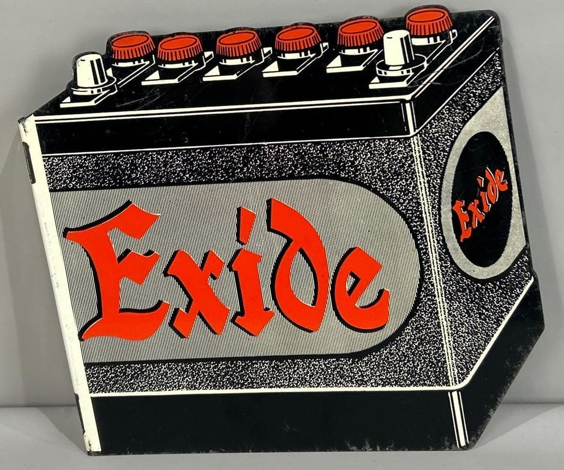 Exide Batteries Die-Cut Tin Flange SIgn (1 of 7)