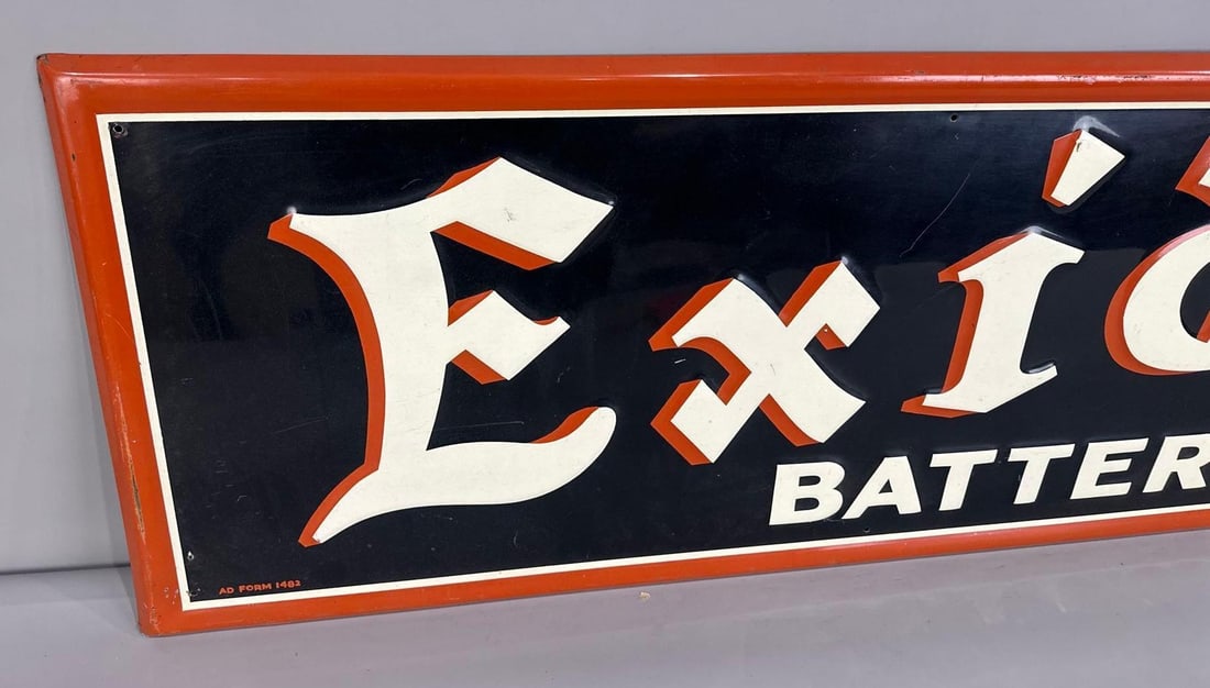 Exide Batteries Self-Framed Embossed Sign - 3