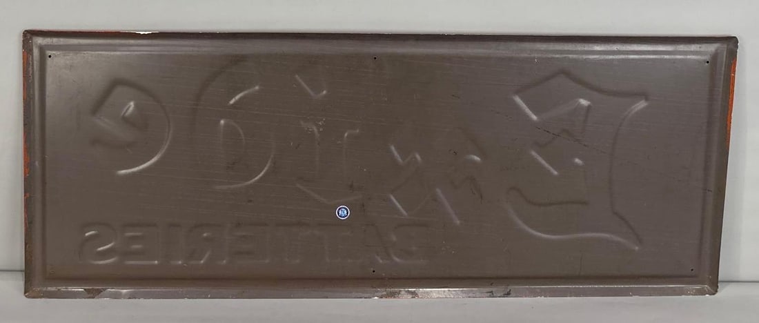 Exide Batteries Self-Framed Embossed Sign - 4