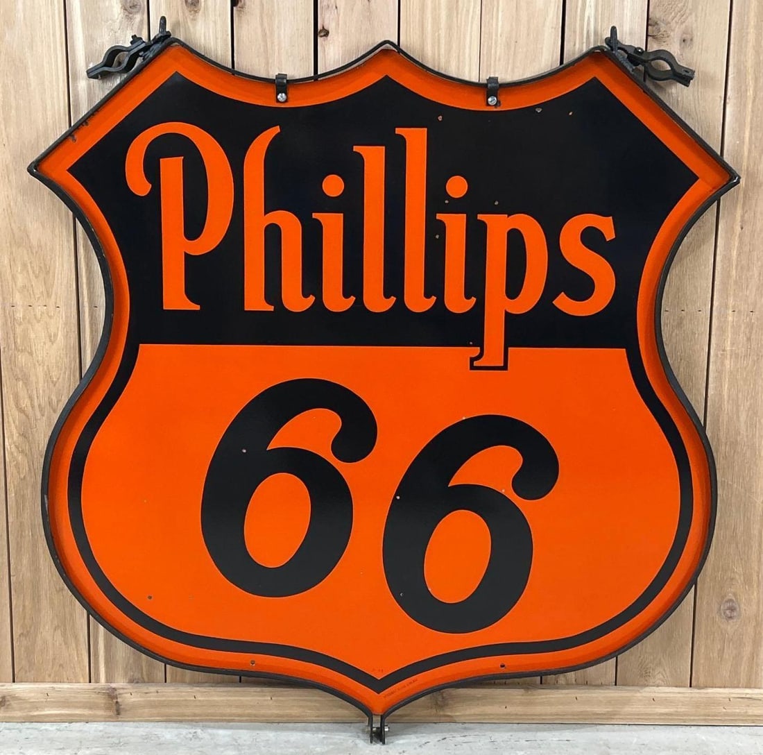 48" Phillips 66 (orange black) Porcelain Sign (48)(TAC) (1 of 6)