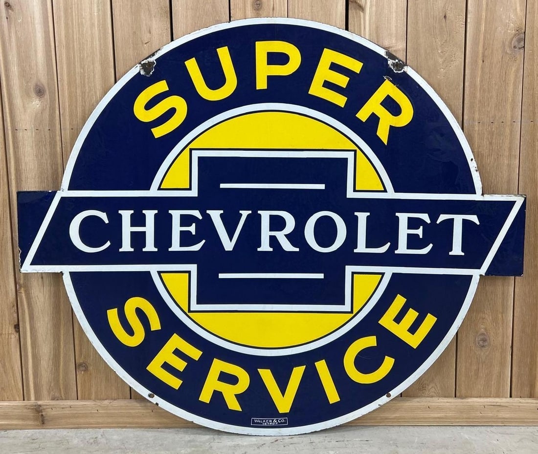 Super Chevrolet Service Porcelain Sign (TAC) (1 of 7)