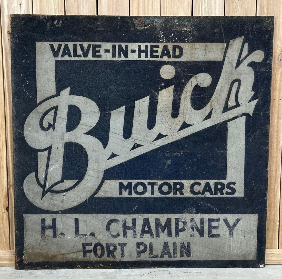 Buick Valve-in-Head Motor Cars Smaltz Painted Metal Sign (TAC) (1 of 5)