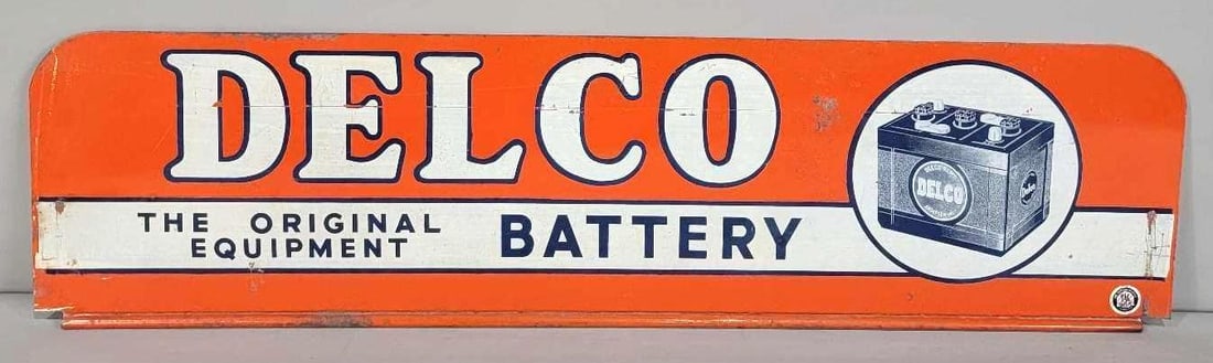 Delco Battery w/Image Metal Rack Sign (TAC) (1 of 7)