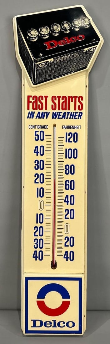 Delco (batteries) Fast Starts Plastic Thermometer (TAC) (1 of 3)