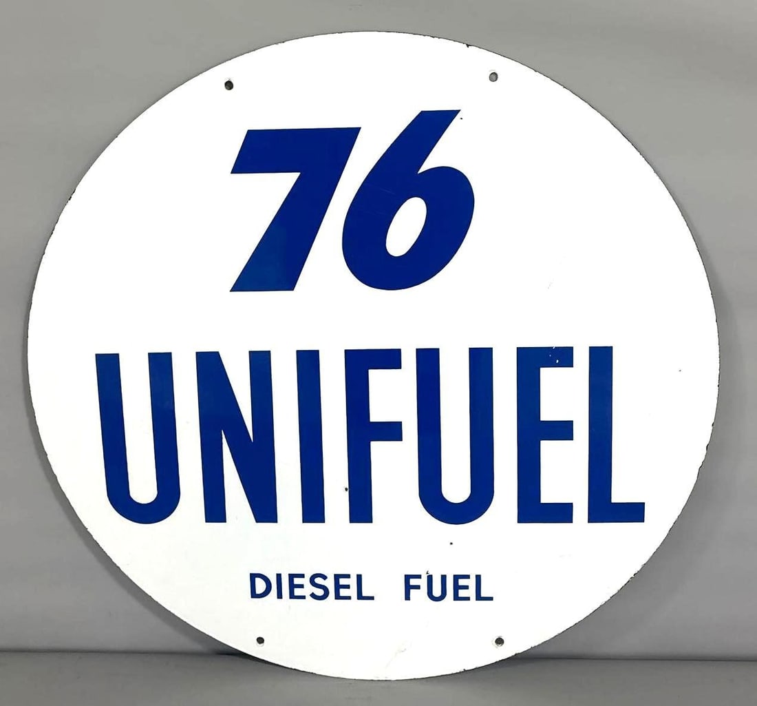 30" (Union) 76 Unifuel Diesel Fuel Porcelain Sign (TAC) (1 of 4)