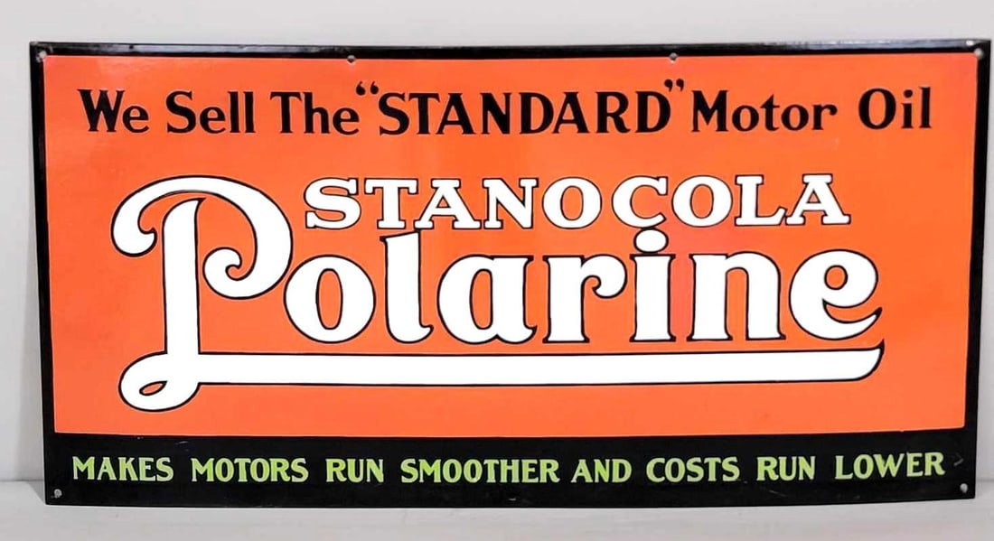 Stanocola Polarine Motor Oil Porcelain Sign (TAC) (1 of 5)