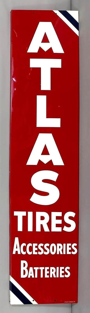 Atlas Tires Accessories Batteries Metal Sign (TAC) (1 of 6)