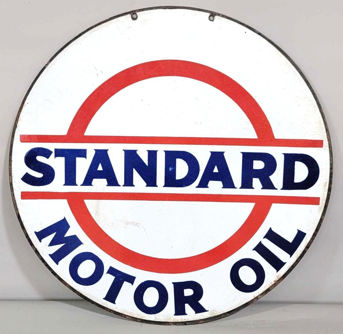 Standard Motor Oil Bar & Circle Logo Porcelain Sign (TAC) (1 of 7)