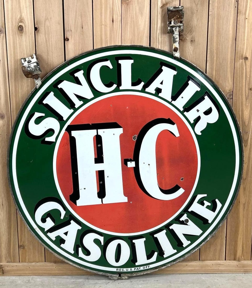 Sinclair H-C Gasoline Porcelain Sign (48)(TAC) (1 of 9)