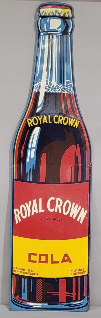 Royal Crown Cola Bottle-Shaped Metal Sign (TAC) (1 of 5)