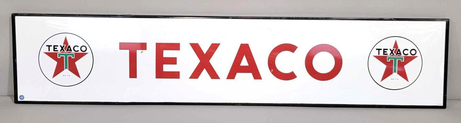 Texaco w/2-(white-T) Star Logos Porcelain Sign (TAC) (1 of 5)