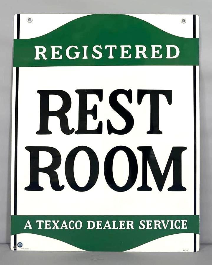 (Texaco) Register Rest Room Metal Sign (TAC) (1 of 6)