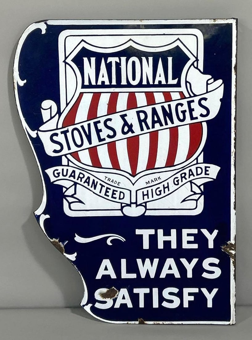 National Stoves & Ranges w/Logo Porcelain Flange Sign (TAC) (1 of 9)