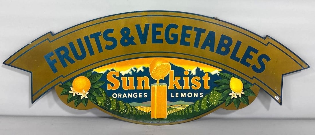 Sunkist Fruits & Vegetables w/Logo Metal Sign (TAC) (1 of 6)