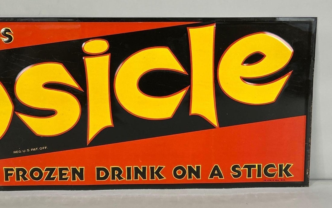 Popsicle Embossed Tin Sign - 3