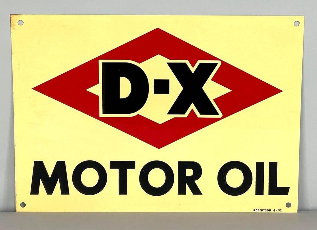 Pristine DX Motor Oil Tin Tacker Sign (1 of 5)
