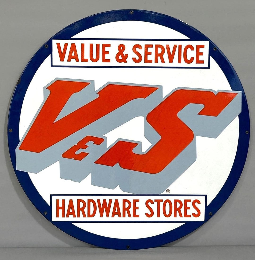 V&S Hardware Stores Porcelain Sign (TAC) (1 of 5)