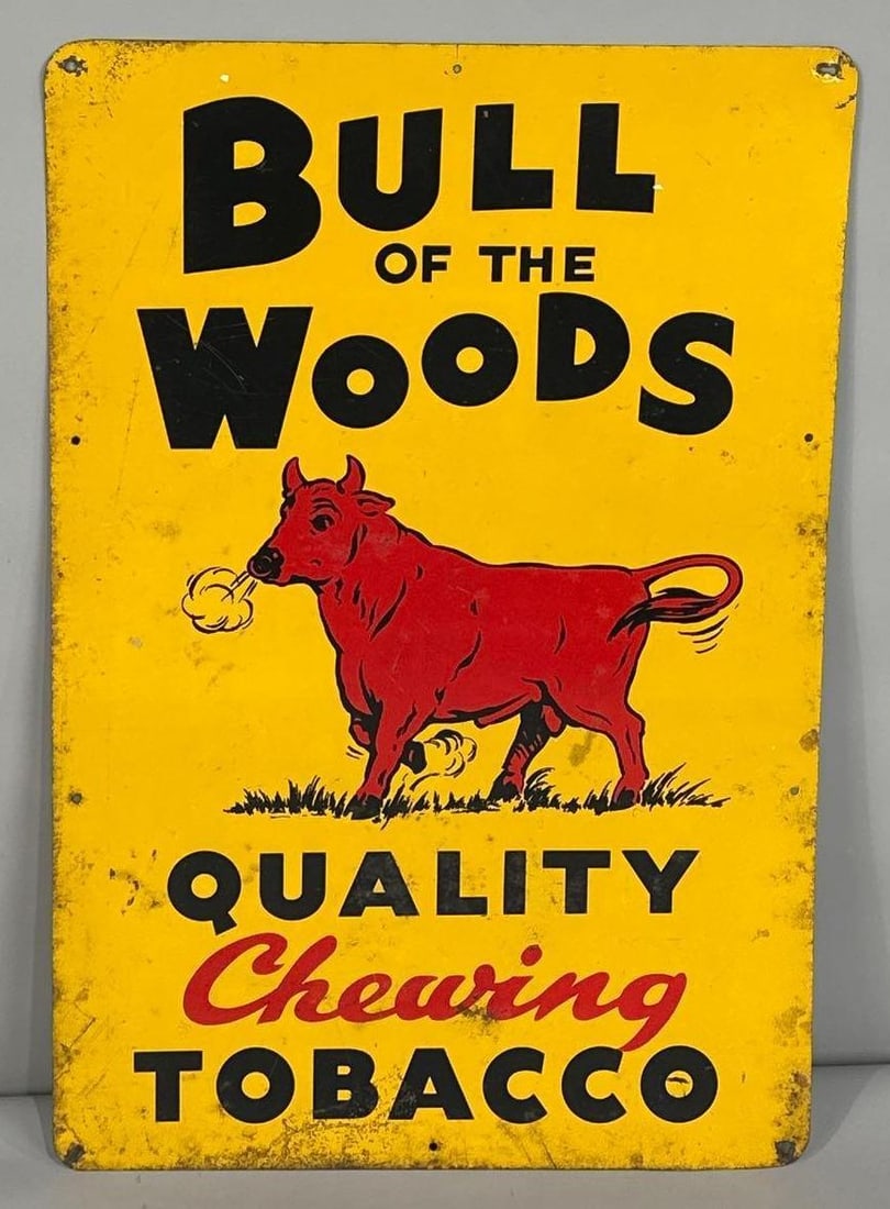Bull Of The Woods Quality Chewing Tobacco Sign W/ Bull Graphic (1 of 4)