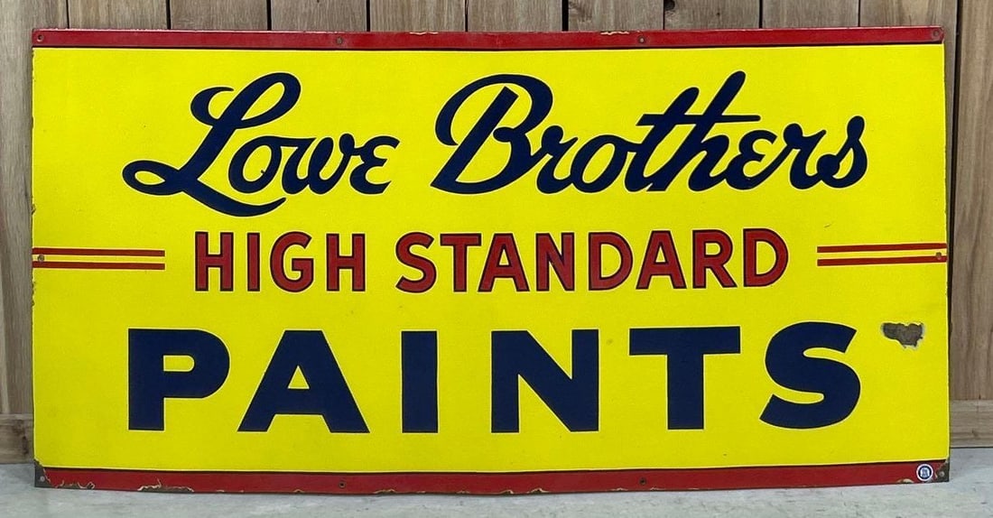 Lowe Brothers High Standard Paints Porcelain Sign (TAC) (1 of 5)
