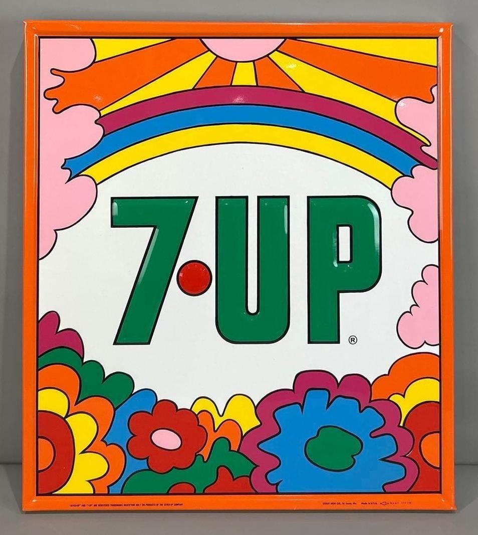 Peter Max Style 7up Metal Sign (TAC) (1 of 4)