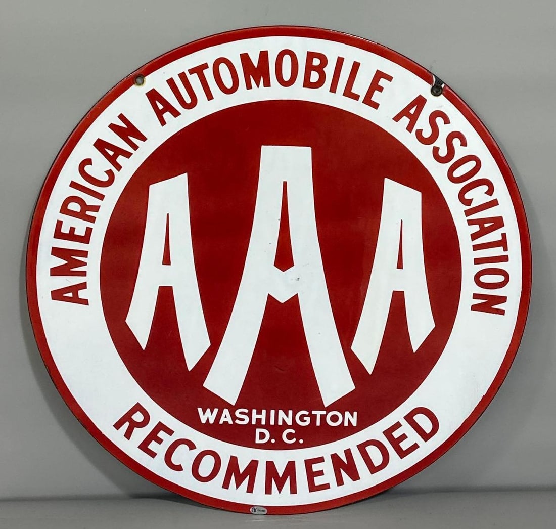 American Automobile Association AAA Porcelain Sign (TAC) (1 of 4)