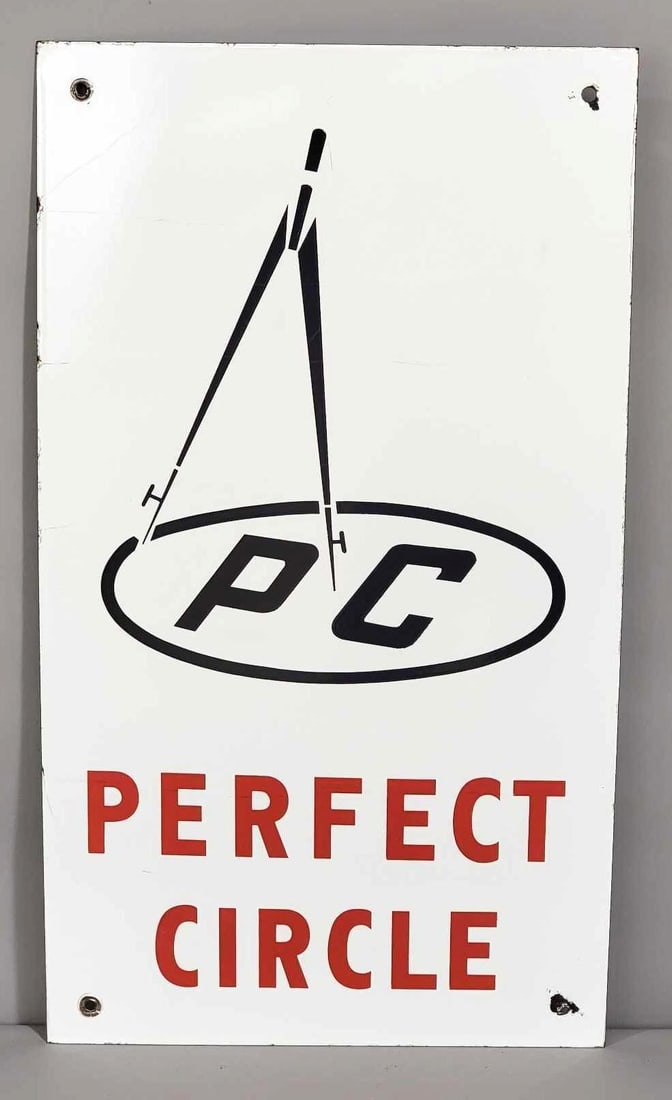 Perfect Circle w/Image Porcelain Sign (TAC) (1 of 5)